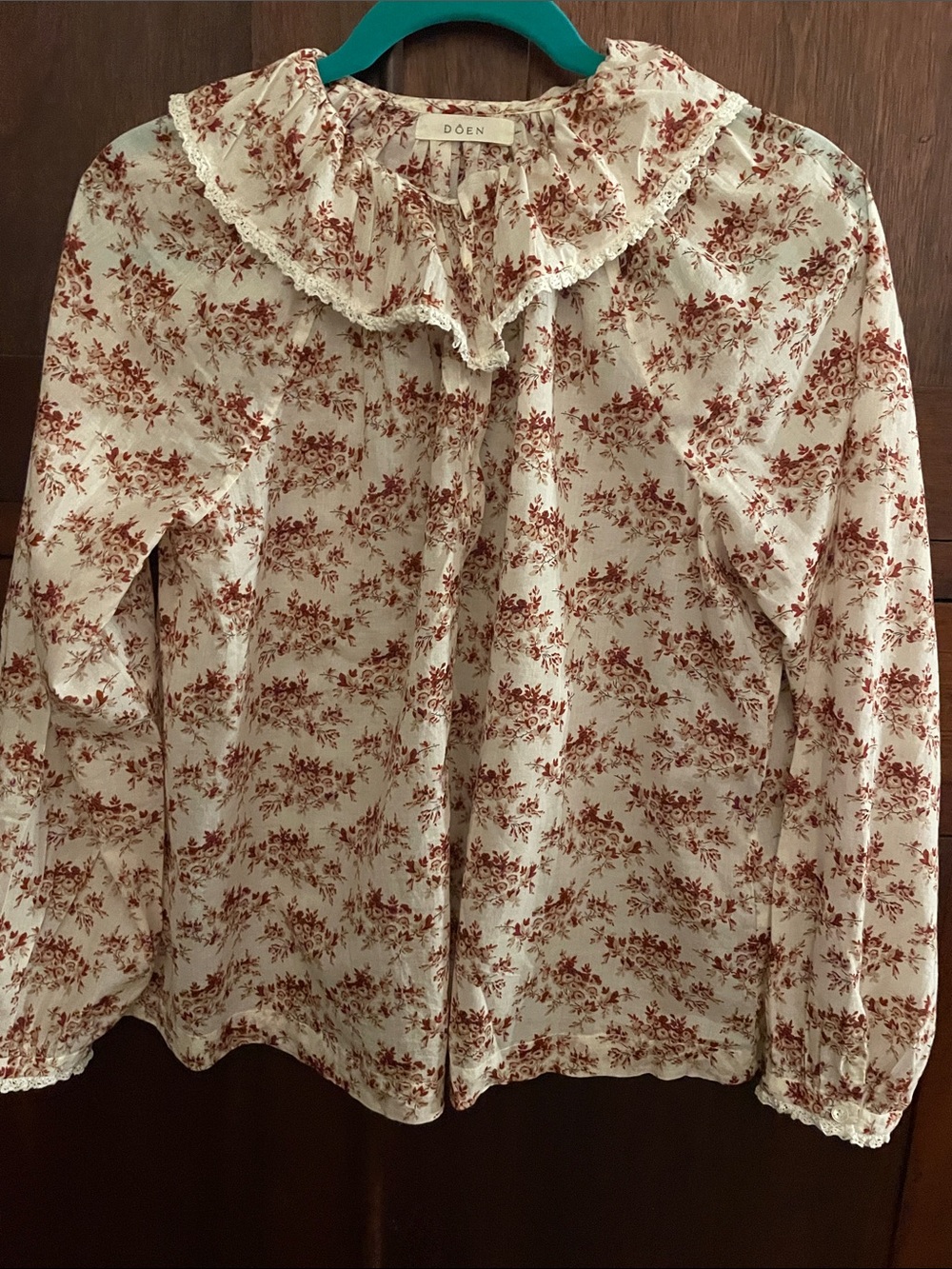 Doen Jean Top in Ivory Rosier Floral